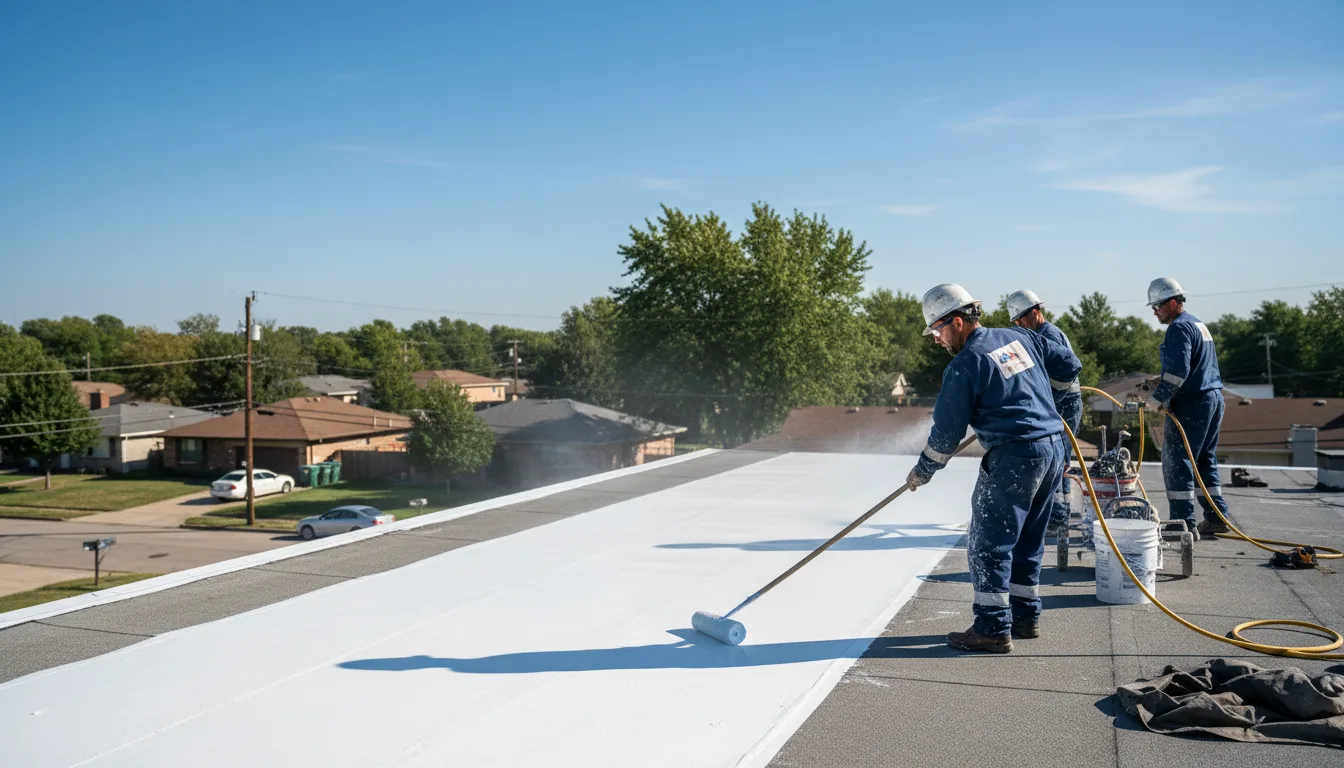 Commercial roof coating in Liberty Center, IA near me